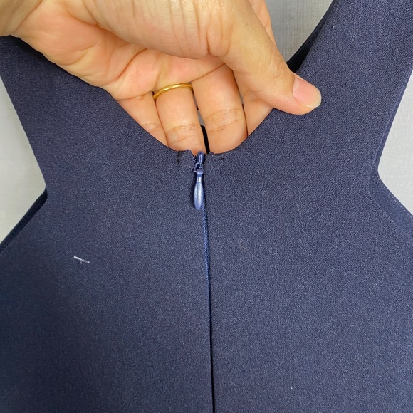 Love...Ady Ruffle Hem Fit and Flare Dress in Navy Size Medium - Picture 8 of 10